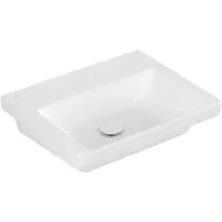Villeroy & Boch Subway 3.0 Waschbecken, ohne Hahnloch, ohne Überlauf, Unterseite geschliffen, 550x440mm, 4A70F6RW, Farbe: Stone White CeramicPlus