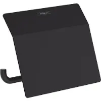 Hansgrohe AddStoris Toilettenpapierhalter mit Deckel, 41753670, Farbe: Mattschwarz