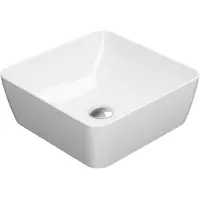Sapho GSI Sand – Waschtischplatte, 380x380 mm, mit Extraglasur, weiß, Artikelnummer 903811