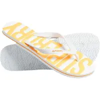 Superdry für Herren. MF310237A Vegane Flip Flops weiß (L), Wohnung, Keine, Lässig, Strandbekleidung