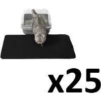 Leobert Valora Katzentoilettenmatte 60x45cm Schwarz x25 | Großpackung mit 25 Katzentoilettenmatten für eine effiziente Reinigung des Tierbereichs