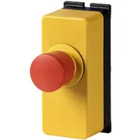 Eaton 199352 Gehäuse, NOT-HALT-/NOT-AUS-Tasten, Pilzform, 30 mm, unbeleuchtet, Zugentriegelung, 2 Ö, Cage Clamp, rot (RAL 3000), gelb