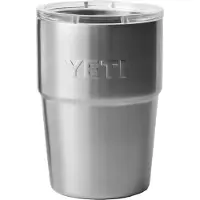Yeti Rambler Stackable Cup 16oz Mag Slider Lid, Stainless Steel, stapelbarer Thermobecher mit Deckel, 473 ml