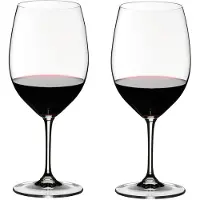 Riedel Vinum Cabernet Sauvignon/Merlot (Bordeaux) Weinglas - Bleikristall - 650ml (22 fl oz) - 2er Set, Spülmaschinenfest, Made in Germany