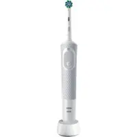 Oral-B Vitality 100 Starter Pack, Erwachsener, Rotierende-vibrierende Zahnbürste, Weiß, Grau, 2 min, Akku, Integrierte Batterie