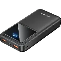 Vention FHLB0, 20000 mAh, Adaptive Fast Charging, Power Delivery 3.0, Quick Charge 3.0, 3,7 V, 22,5 W, Schwarz