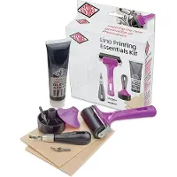 Essdee Linolschnitt-Set 10-teilig mit Walze und Druckfarbe