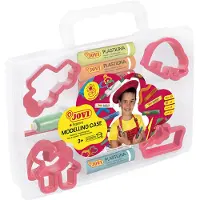 Jovi Modellierton-set Mit 10 Blöcken + 6 Ausstechern + 3 Modellierwerkzeugen + 1 Nudelholz 15gr