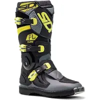 Sidi Flame Motocross-Stiefel, schwarz/limette/grau, Größe 38