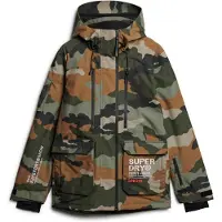 Superdry für Herren. MS110178A Ultimate Rescue Jacke grün (XL), Lässig, Sportlich, Camouflage, Schnee, Recyceltes Polyester, Nachhaltig