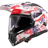 LS2 Helmets LS2 MX702 PIONEER II FANTASY Integralhelm matt weiss-rot-blau M M in blau/rot/weiß