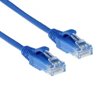 ACT Blaues 10 Meter langes LSZH-U/UTP-Cat-6-Datencenter-Slimline-Patch-Kabel mit RJ45-Anschlüssen, 10 m, Cat6, U/UTP (UTP), RJ-45, RJ-45, Blau