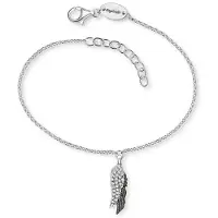 Engelsrufer Armband "Flügelduo", weiß (silberfarben, schwarz, kristallweiß, kristallweiß), Armbänder, Damen, 20cm, Silber 925 (Sterlingsilber), Armband, mit Zirkonia (synth.)