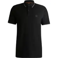 BOSS für Herren. 50507699 Passertip Poloshirt schwarz (S), Lässig, Synthetisch, Kurzarm