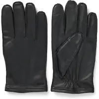 BOSS Touchscreen-geeignete Lederhandschuhe mit metallenem Logo-Detail Grösse 9.5