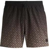 BOSS Badeshorts mit Logo-Aufnäher und Monogramm-Print im Dégradé-Stil Grösse S