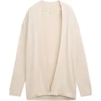 Tom Tailor Cardigan , Damen, Gr. L (40), beige (doeskin melange), Strick, Obermaterial: 60% Baumwolle, 40% Viskose, meliert, regular fit, Rippstrickbündchen, Strickjacken Cardigan, mit Schalkragen