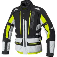 Spidi H2Out Allroad Motorrad Textiljacke, schwarz/grau/gelb, L