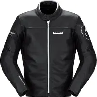 Spidi Genesis Motorrad Lederjacke Farbe: Schwarz/Weiß, Grösse: 56