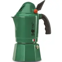 Bialetti Moka Break Alpina, Mokka-Kanne, Grün, Aluminium, 3 Tassen, 140 mm, 90 mm