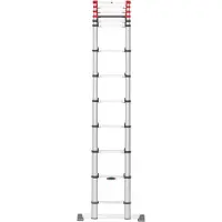 Hailo Teleskopleiter "FlexLine", grau (aluminiumfarben), B:48cm H:108cm L:10cm, Aluminium, Leitern, Teleskopleiter, Alu-Sicherheits-Teleskopleiter 13 Sprossen
