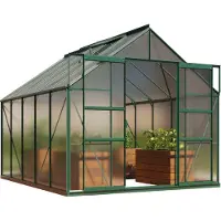Pergart Vitavia, Aktionsangebot (inkl. 100 Euro Zubehör): Gewächshaus "Mars 8300", smaragd grün, 8,3 m², 6 mm HKP