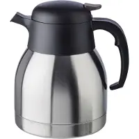 Aps CLASSIC Isolierkanne, Getränkekanne für heiße und kalte Getränke, Maße (Ø x H): 14 x 19 cm, 1 Liter