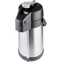 Aps PREMIUM Pump-Isolierkanne, Inkl. 4 Inhaltsbeschriftungen für den Pumphebel, Maße (Ø x H): 15 x 37 cm