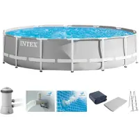Intex Aufstellpool Metal Frame Pool Set Ø 457 x 122 cm Rund Blau