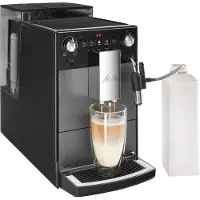 Melitta Avanza F270-100 Kaffeevollautomat mit integriertem Milchsystem, 20 cm, mystisches Titan