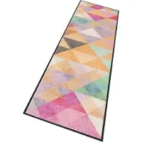 Wash & dry Läufer "Snorre" Gr. 18, bunt, B:75cm H:7mm L:120cm, Kunstfaser, BY KLEEN-TEX, Teppiche, Läufer, Schmutzfangläufer, modernes geometrisches Design, rutschhemmend