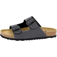 Lico Pantolette "Pantolette Bioline Man Soft", Damen, Gr. 40, grau, Synthetik, Schuhe Pantolette