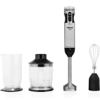 Tristar MX-4829 Stabmixer Set, Pürierstab, 0,7 l, Eis-Crusher, 1 m, 1000 W, Schwarz, Edelstahl