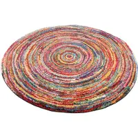 Oci Die Teppichmarke Hochflor-Teppich "Sixteen Round", bunt (multi), H:25mm Ø:200cm, Kunstfaser, Teppiche, Hochflor-Teppich, Langflor, Shaggy, modernes Design, Wohnzimmer, Kinderzimmer