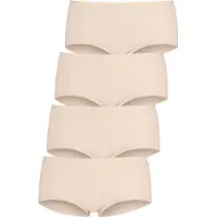 LASCANA Hipster , Damen, Gr. 32/34, Jersey, beige (champagner), Jersey, Obermaterial: 95% Baumwolle, 5% Elasthan, unifarben, körpernah, Unterhosen Hipster, aus elastischer Baumwolle
