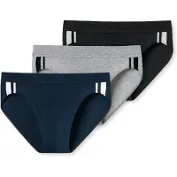 Schiesser Slip "Slip 3er Pack", Herren, Gr. S, bunt (schwarz, grau, dunkelblau), Obermaterial: 95% Baumwolle CO. 5% Elasthan EL., Unterhosen Slip