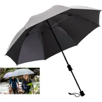 Euroschirm - Regenschirm für Wanderungen - Swing Handsfree Silver UV - Grau