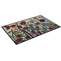 Kleen-Tex Fußmatte "Sonnentag", rechteckig, 7 mm Höhe, Schmutzfangmatte, Motiv Blumen, In- und Outdoor geeignet, waschbar
