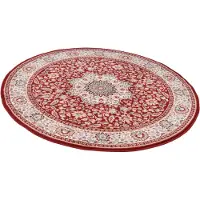 Theko Wollteppich "Dolna - 859", rund, 10 mm Höhe, Kurzflor, reine Wolle, Orient-Optik