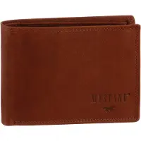 Mustang Udine Wallet Side Öffnen Sie Herrenleder Premium Brieftasche mardable Lederbraun 06.101901