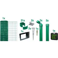 Alberts Schweißgitter ALBERTS "Fix-Clip Pro", grün (grün, mit bodenhülse), H:100cm, Stahl, Zaunelemente, Schweißgitter, in verschiedenen Abmessungen
