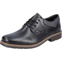Rieker Schnürschuh , Herren, Gr. 40, Synthetik, schwarz, Leder, Textil, Schuhe Schnürschuh, in eleganter Optik, Freizeitschuh, Halbschuh, Schnürschuh