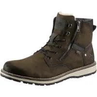 Rieker Herren Schnürboots / Winterboots Grün Kunstleder wasserfest Größe: 40