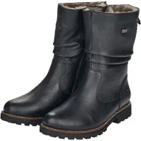 Remonte Winterstiefeletten Damen Glattleder Schwarz Größe: 36