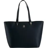 Tommy Hilfiger Handtasche Emblem Shopper AW0AW15178 Dunkelblau