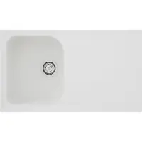 Respekta Einbauspüle "ORLANDO86X50B", weiß, B:86cm T:50cm, Verbundwerkstoff, Küchenspülen, Einbauspüle