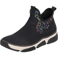 Rieker Damenstiefelette schwarz/schwarz-balao 4595700 (41/schwarz)