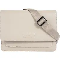 Bugatti Umhängetasche "Damen ELSA echt Leder", Damen, Gr. B/H/T: 25cm x 18cm x 7cm onesize, weiß, Leder, leicht glänzend, unifarben, Taschen Umhängetasche, echt Leder