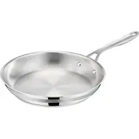 Tefal Bratpfanne "Jamie Oliver E31104 Cook Smart" Edelstahl 18/10 unbeschichteter Edelstahl, Thermo-Fusion, induktionsgeeignet