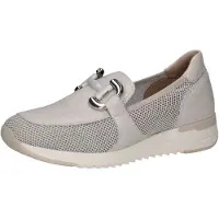 Caprice Damen Slipper Grau Leder-Textil-Mix Größe:40